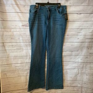 Style & Co Navy Flare Leg wide Jeans 33”